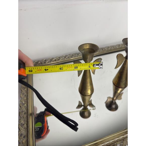 Vintage Brass Angels Candle Stick Holder Set | Vintage Candle Holder | Vintage C - Picture 10 of 10